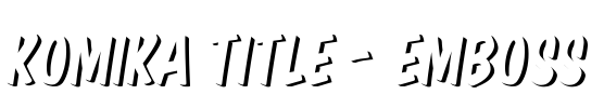 Komika Title - Emboss Font Image