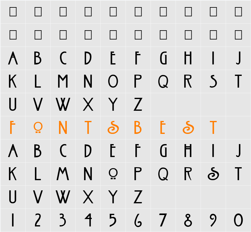FZ BASIC 30 Character Map