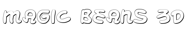 Magic Beans 3D Font Image
