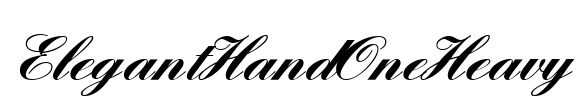 ElegantHandOneHeavy Font Image