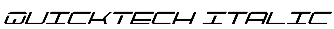 QuickTech Italic Font Image