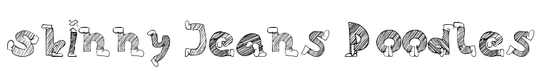 Skinny Jeans Doodles Font Image