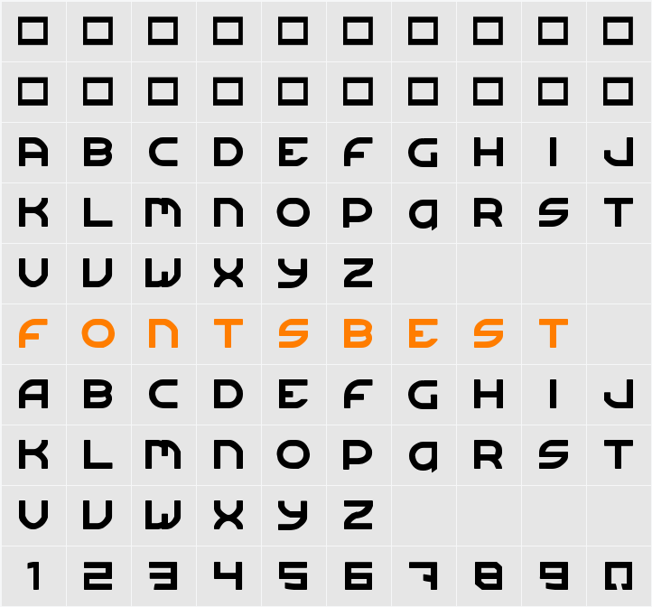 Sergeant TechnicFont 2 Character Map