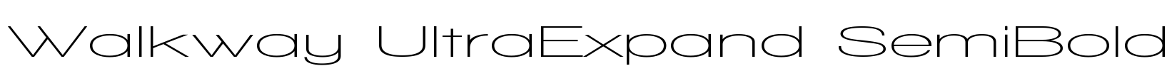 Walkway UltraExpand SemiBold Font Image