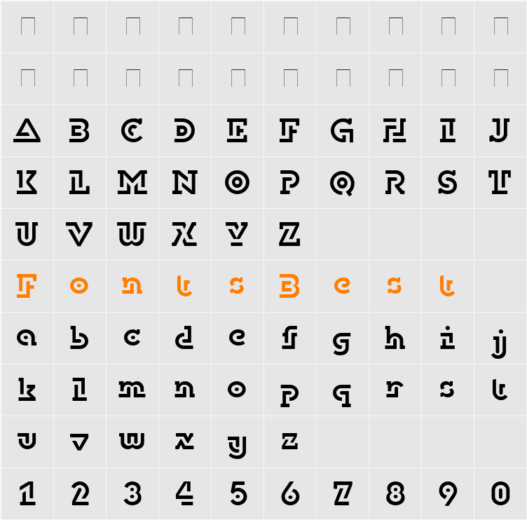 DublonBrusC Character Map