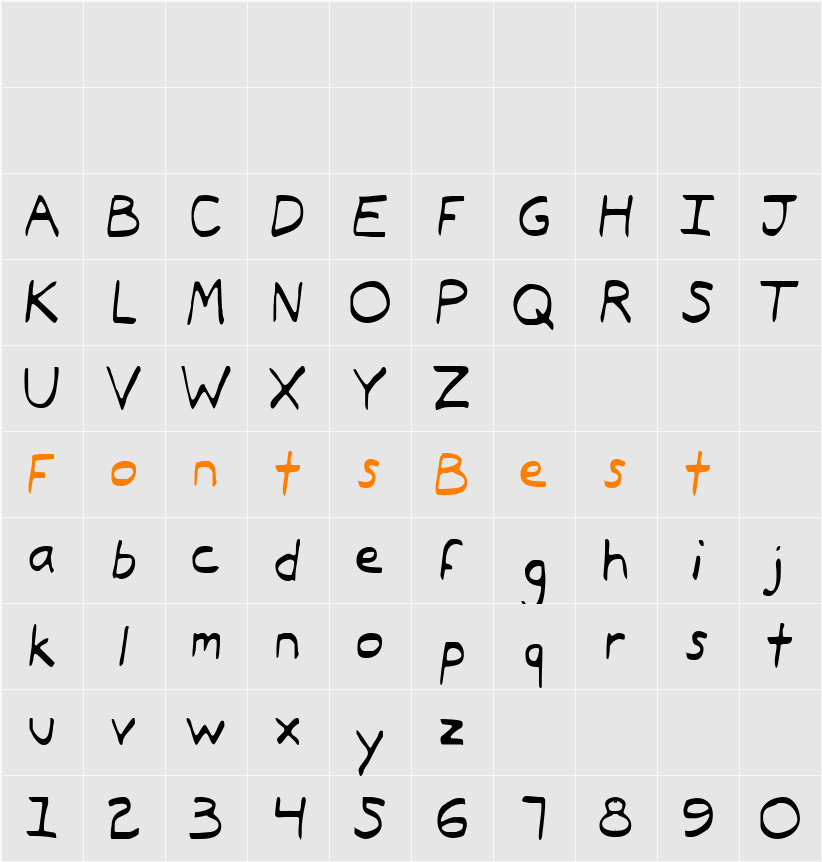 Typeecanoe Light Character Map