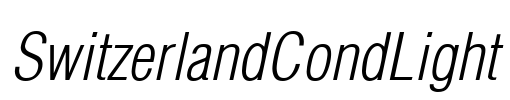 SwitzerlandCondLight Font Image