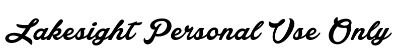 Lakesight Personal Use Only Font Image