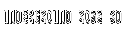 Underground Rose 3D Font Image