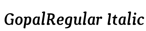 GopalRegular Italic