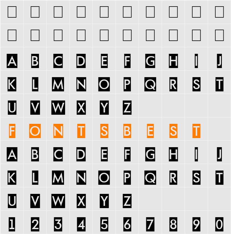 a_FuturaOrtoTitulCm Character Map