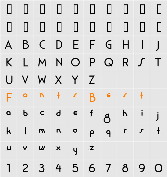 Salsa Mangos BTN Character Map