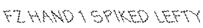 FZ HAND 1 SPIKED LEFTY Font Image