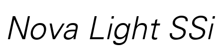 Nova Light SSi Font Image