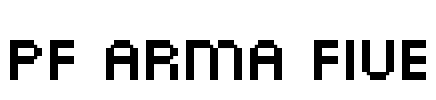 PF Arma Five Font Image