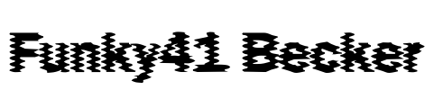 Funky41 Becker Font Image