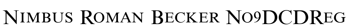 Nimbus Roman Becker No9DCDReg