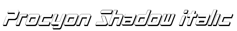 Procyon Shadow Italic Font Image