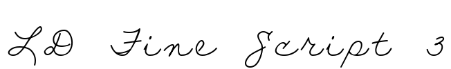 LD Fine Script 3 Font Image