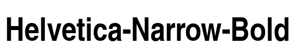 Helvetica-Narrow-Bold Font Image