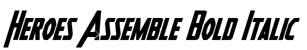 Heroes Assemble Bold Italic Font Image