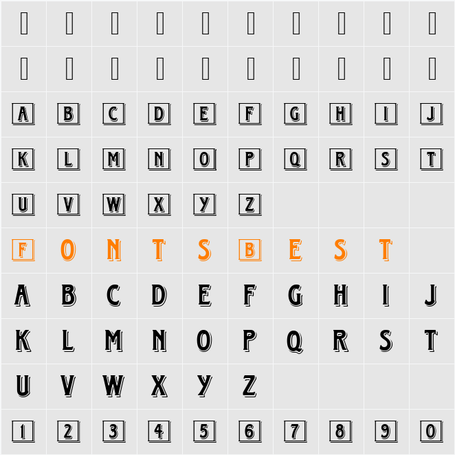 Horndon Becker Initials Character Map