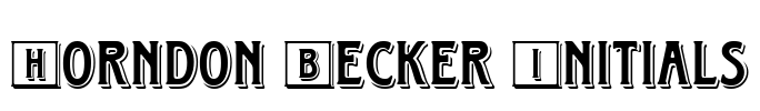 Horndon Becker Initials Font Image