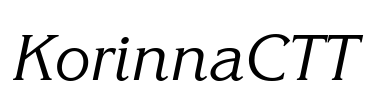 KorinnaCTT Font Image