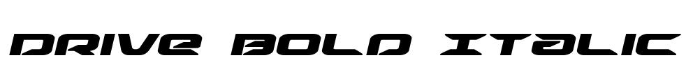 Drive Bold Italic