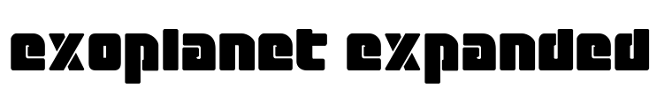 Exoplanet Expanded Font Image