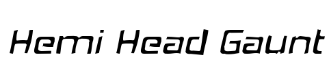 Hemi Head Gaunt Font Image