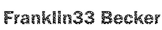 Franklin33 Becker Font Image