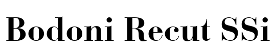 Bodoni Recut SSi