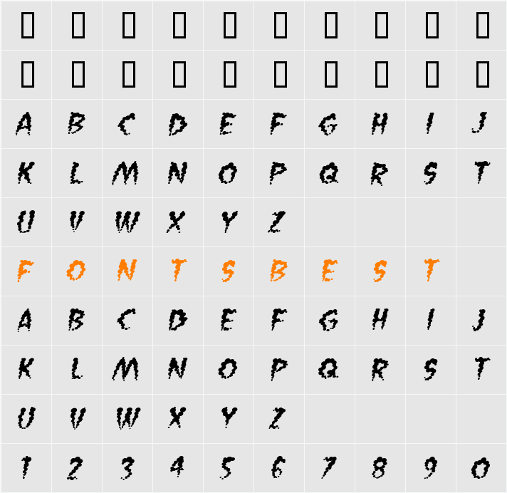 Vaporized BB Character Map