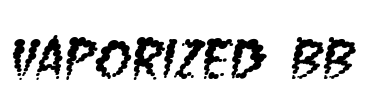 Vaporized BB Font Image