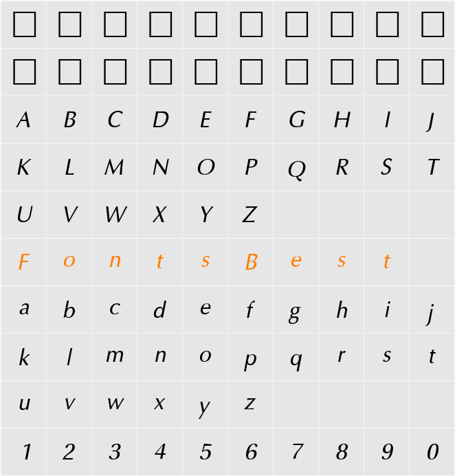 PSL Asadong Character Map