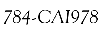 784-CAI978 Font Image