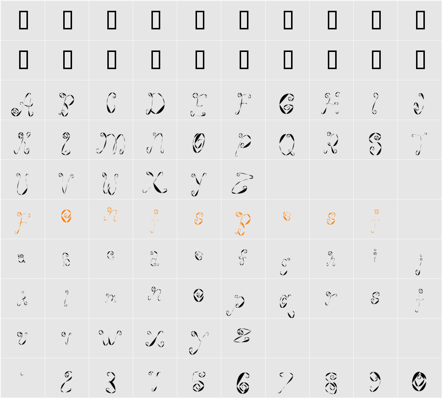 WeeWeeCafe Character Map