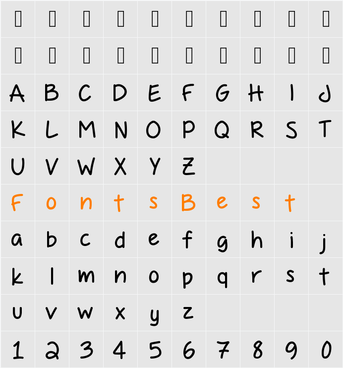 PassingNotes Character Map