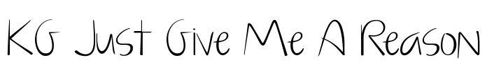 KG Just Give Me A Reason Font Image