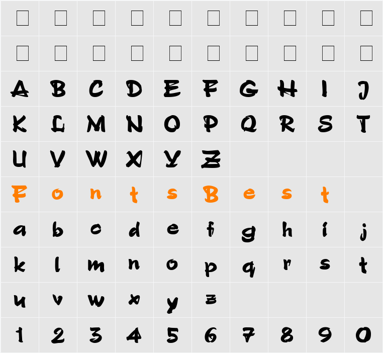 Lovely Character Map