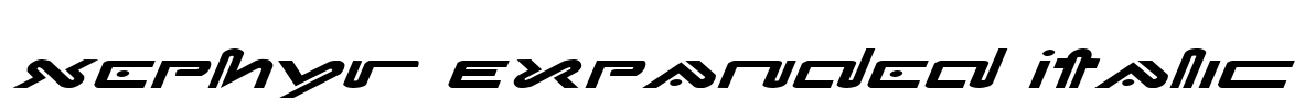 Xephyr Expanded Italic Font Image