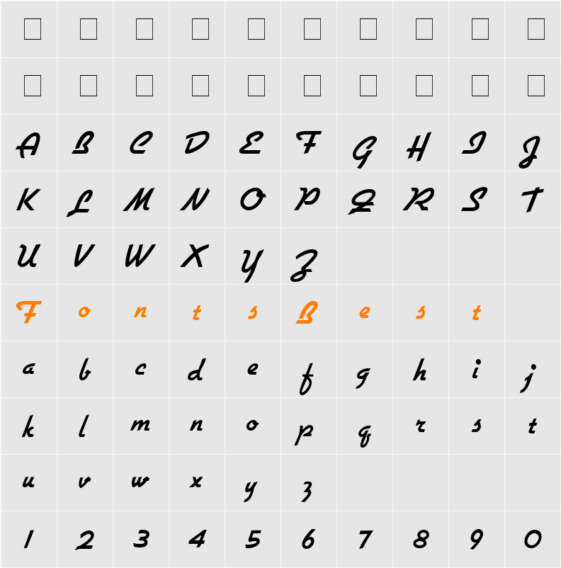 Gillies Character Map