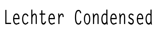 Lechter Condensed Font Image