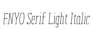 ENYO Serif Light Italic