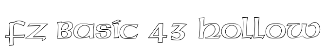 FZ BASIC 43 HOLLOW Font Image