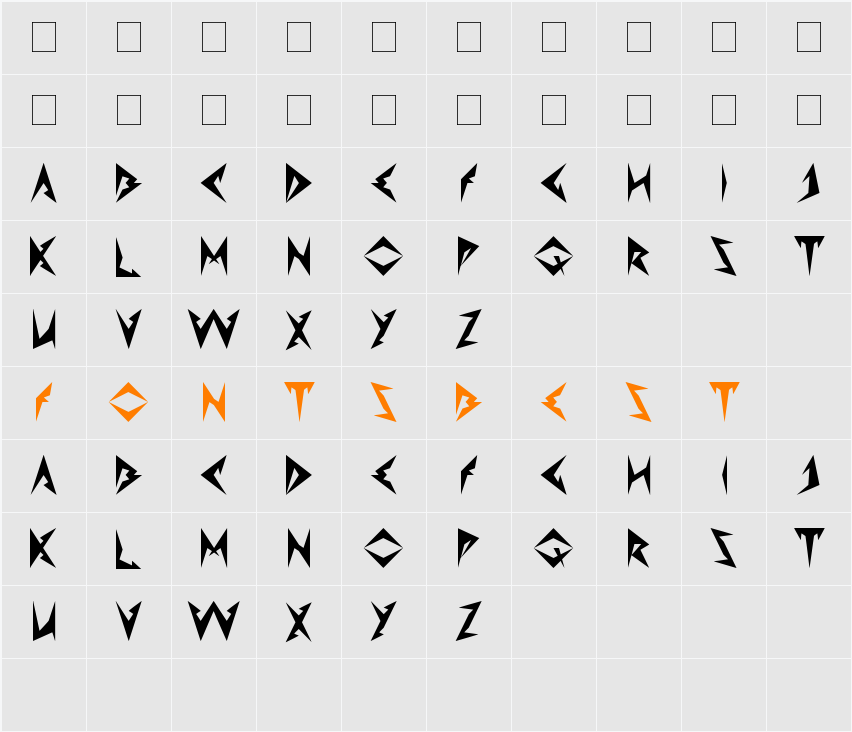 Shinobi Ninja Character Map
