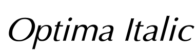Optima Italic Font Image