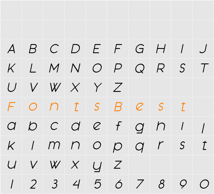 SF Orson Casual Light Character Map
