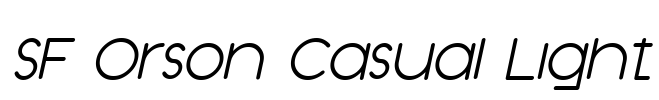 SF Orson Casual Light Font Image